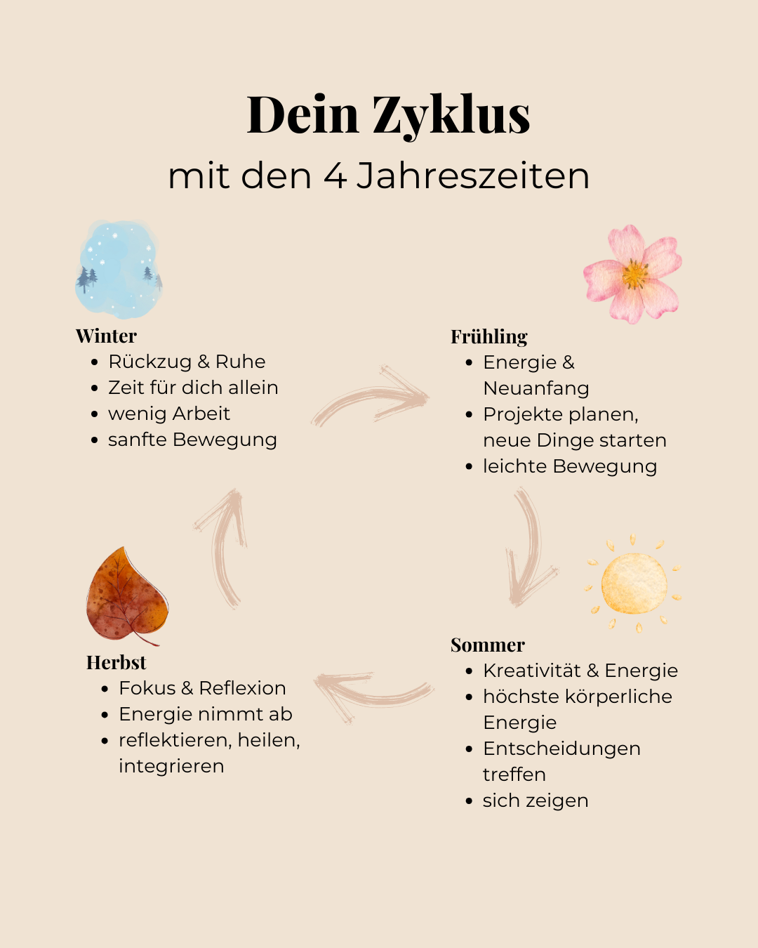 1 Grafik weiblicher Zyklus und innere Jahreszeiten